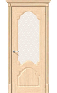 Межкомнатная дверь Афина, со стеклом, цвет БелДуб Межкомнатная дверь Афина, со стеклом, цвет БелДуб